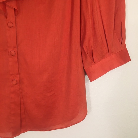 ANTHROPOLOGIE Button Down Smoked Orange Shirt - Picture 3 of 12